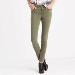 Madewell 9” high riser skinny skinny crop in Olive Green - size 27